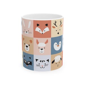 Cute Animal Ceramic Mug, Perfect for Gifts, Coffee Lovers, Kids Rooms, Unique Home Decor, Fun Kitchenware