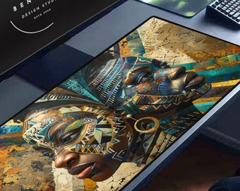Afrocentric Mouse Pad: Tribal Decor, Black History Month