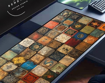 Ancient Tarot Mouse Pad, Tarot Card Desk Mat, XL Mouse Pad