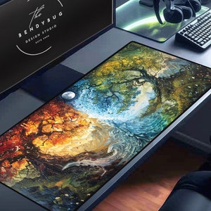 Nature Desk Mat, XL Mouse Pad, Perfect for Cubicle Decor, Cute Desk Mat, Floral Mouse Pad, Cute Desk Mat