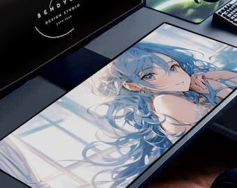 Anime Girl Desk Mat: Large Gaming Mouse Pad