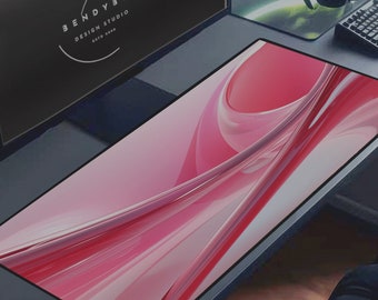Exciting Pink Desk Mat, XL Mouse Pad, Gamer Girl