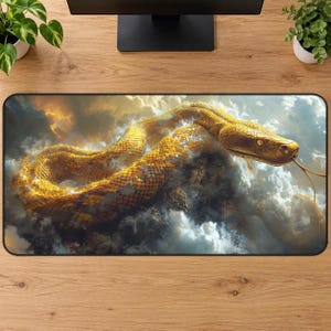 Tapis de souris Boa Snake Gamer : Tapis de bureau reptile fantastique