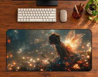 Fairy Desk Mat: Fantasy Forest Mouse Pad, XL Size