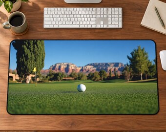Golf Course Mousepad Sporty Gift for Boss, Husband, or Friend