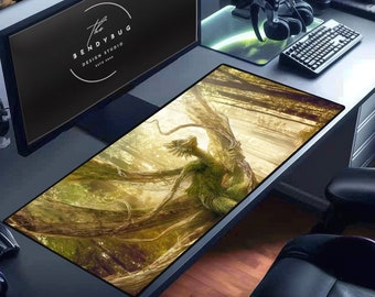 神秘的なドラゴンのマウスパッド：ファンタジーゲーミングデスクマット
