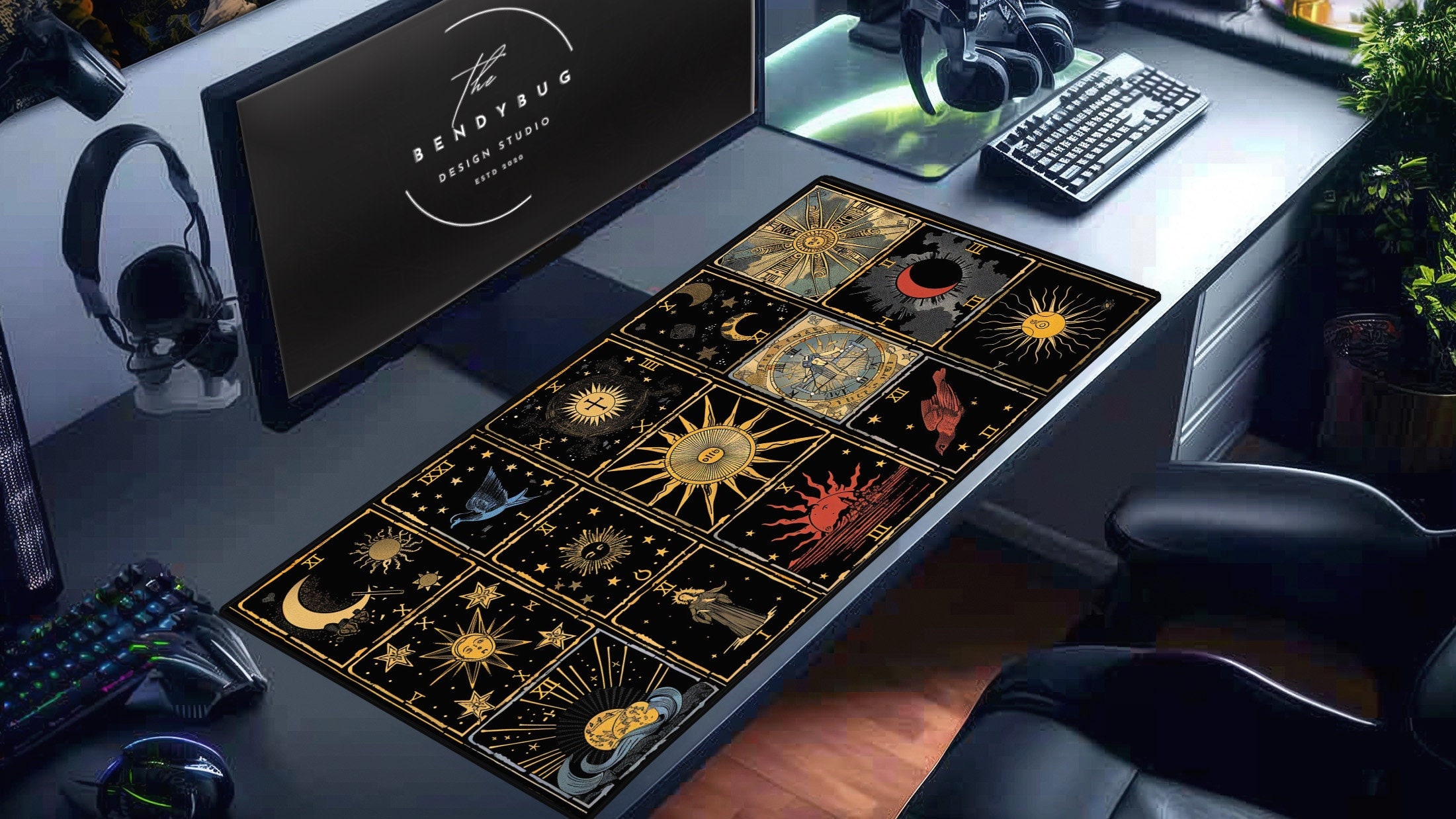 Magical Tarot Mouse Pad, Witchy Desk Mat, Gifts for Tarot Readers, Psychic Gifts