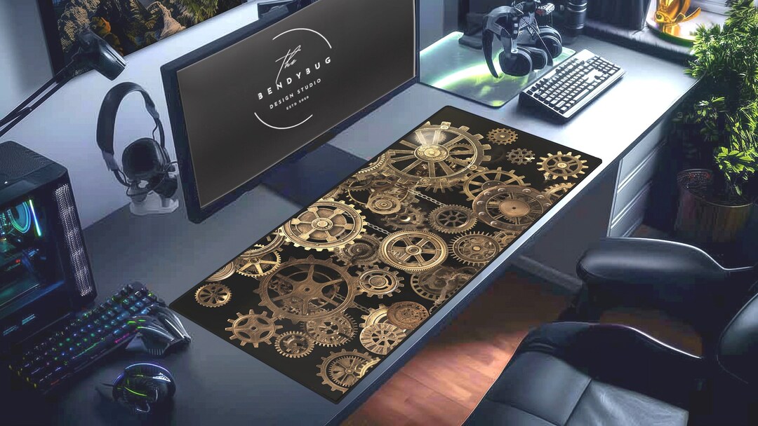Amazing Steampunk Desk Mat, Steampunk Mouse Pad, Victorian Fantasy ...