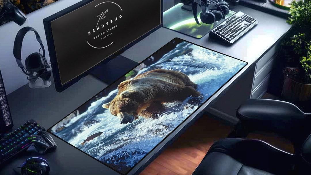 Grizzly Bear Mouse Pad: Wildlife Nature Desk Mat - Etsy