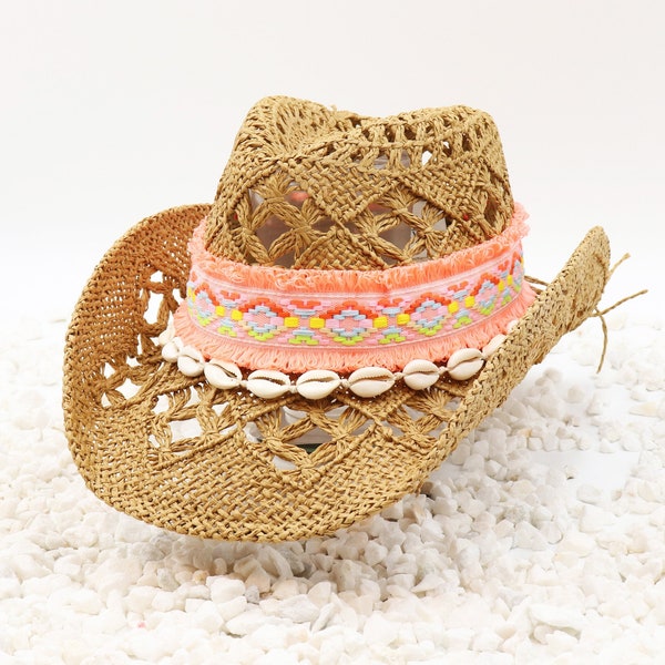 Cowboy Hat With Shells Etsy