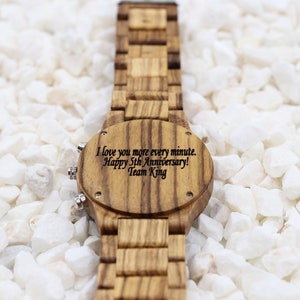 Rainbow Wood Wrist Watch by Terrain Natural Wooden Multicolor Wooden Bamboo Watch 1.5 Diameter Gift Unisex Free Engraving Personalize image 4