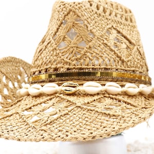 Seashell Straw Hat - Etsy display picture 3