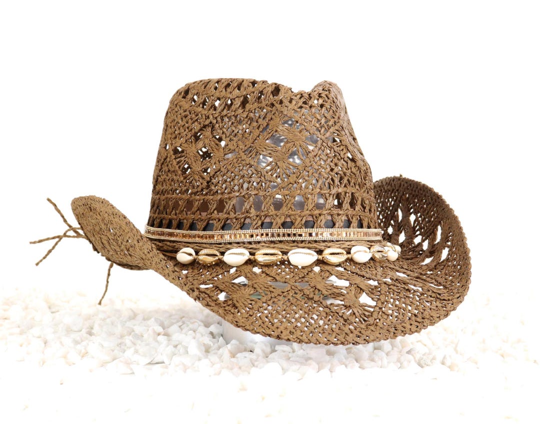 Glitter Gold Champagne Cowboy Hat – Croc-Embossed Western Style M New Glitter Gold Champagne Cowboy Hat – Croc-Embossed Western  main image 3