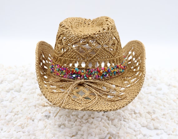 Cowboy Hat - Multicolor Natural Stone Rope Candy Band  display picture 3