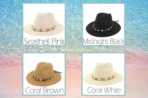 Beach Hat Bucket Natural Hand Woven Straw Hat With Cowrie  display picture 2