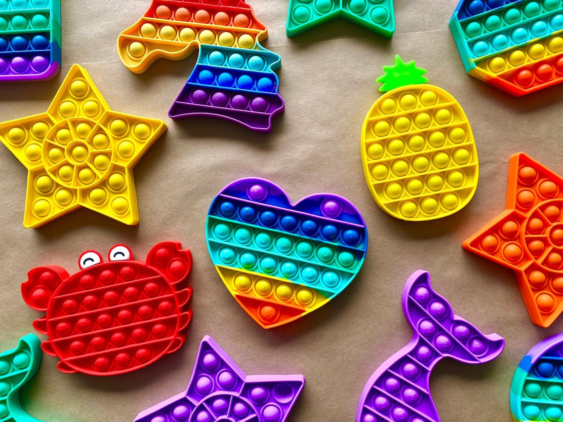 Pop it Fidget Sensory Toys Push Sensory Toys can Relieve Etsy