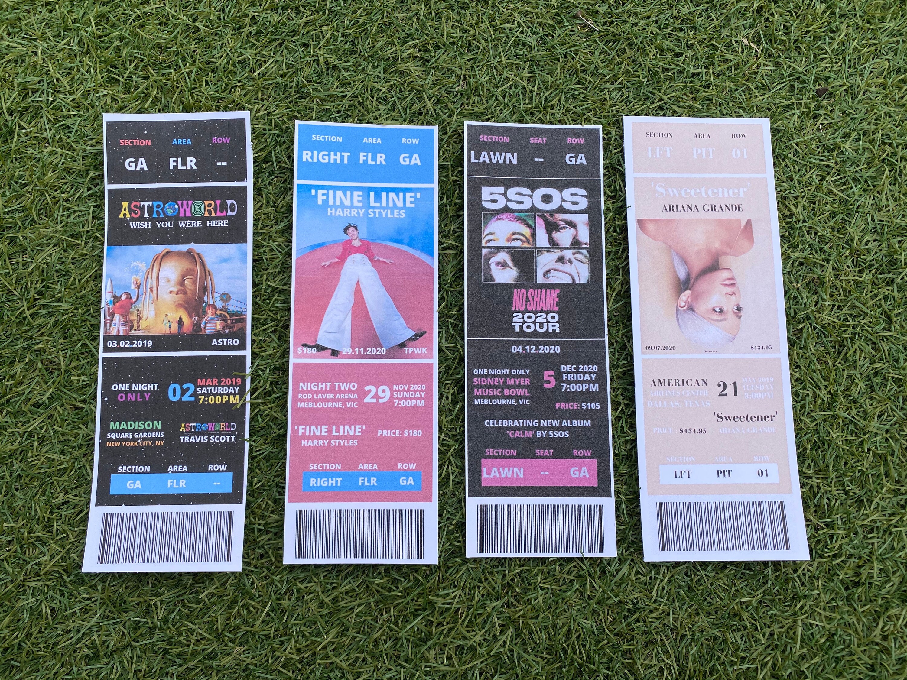 DIGITAL DOWNLOAD Custom Concert Tickets Etsy