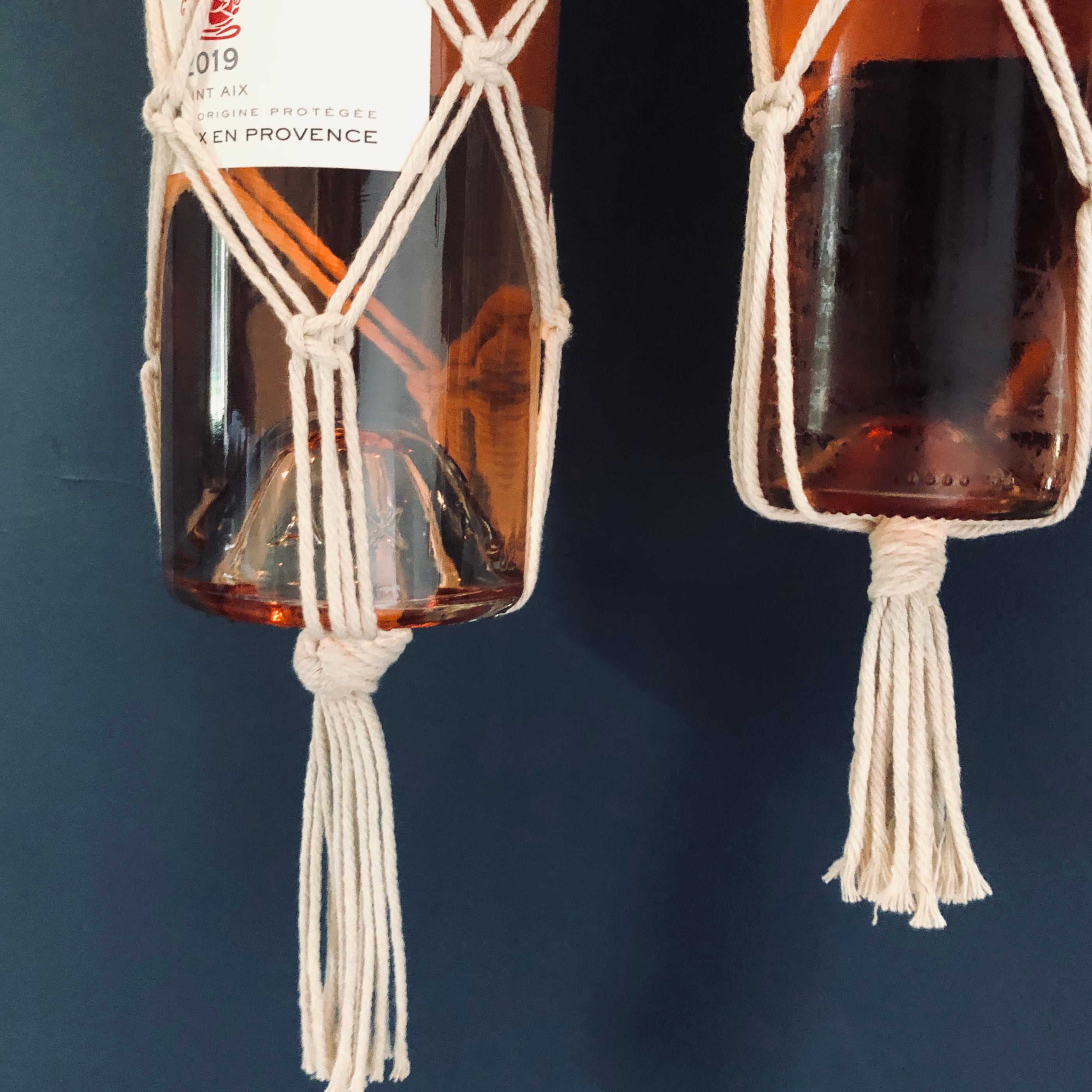 Macrame Bottle Holder Wine Bottle Bag Bottle Carrier Etsy