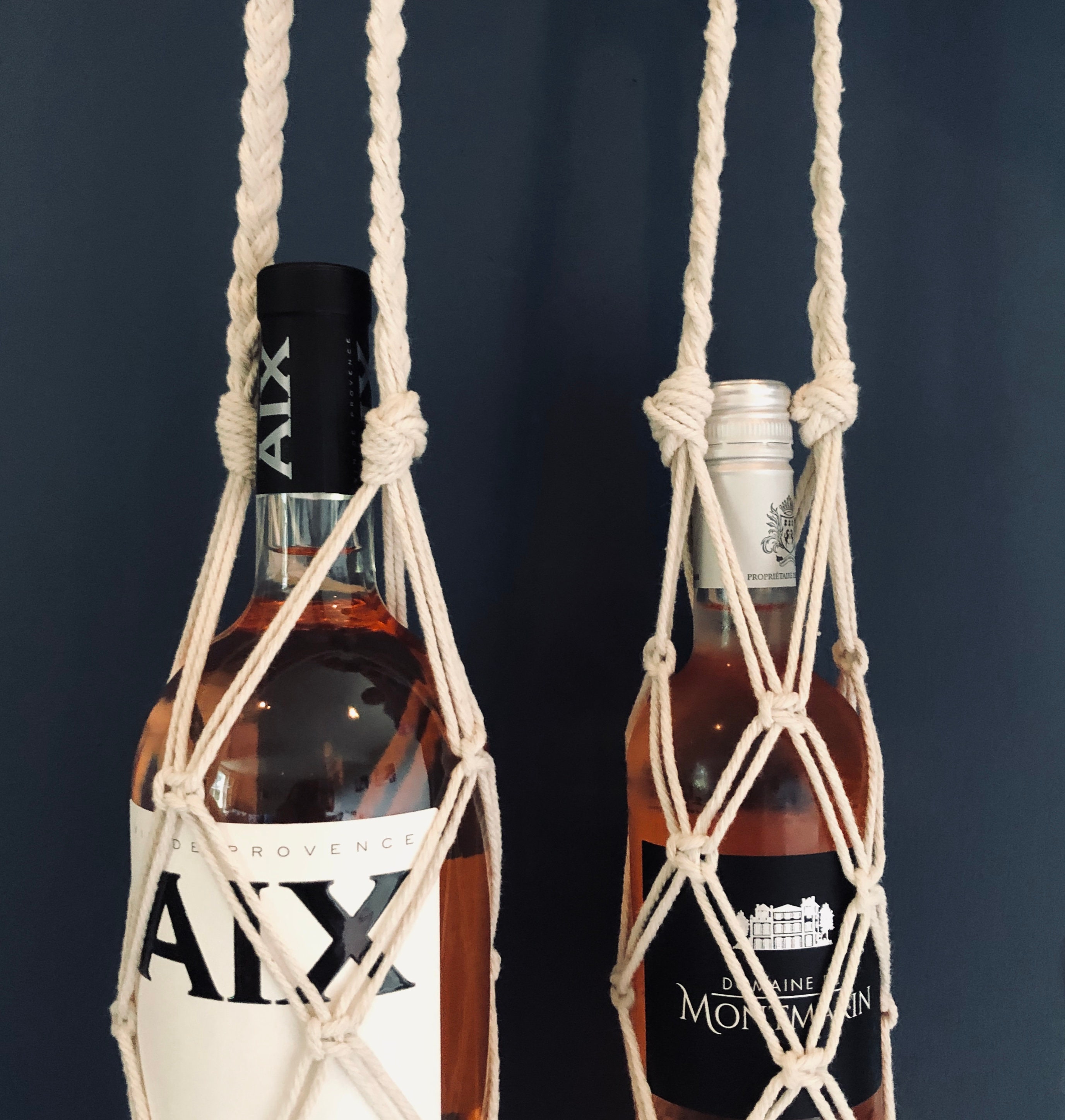 Macrame Bottle Holder Wine Bottle Bag Bottle Carrier Etsy