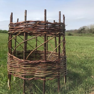 Willow plant support, round trellis, eco friendly garden, gardener gift, Father’s Day gift, rustic plant support.