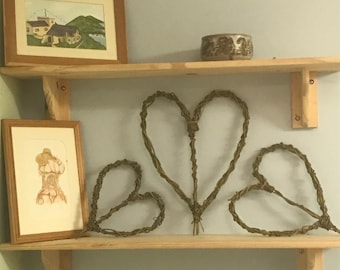 Willow hearts, heart decorations, wall hanging, wall art, shelf decoration, 9th anniversary, engagement gift, wedding gift, Mother’s Day