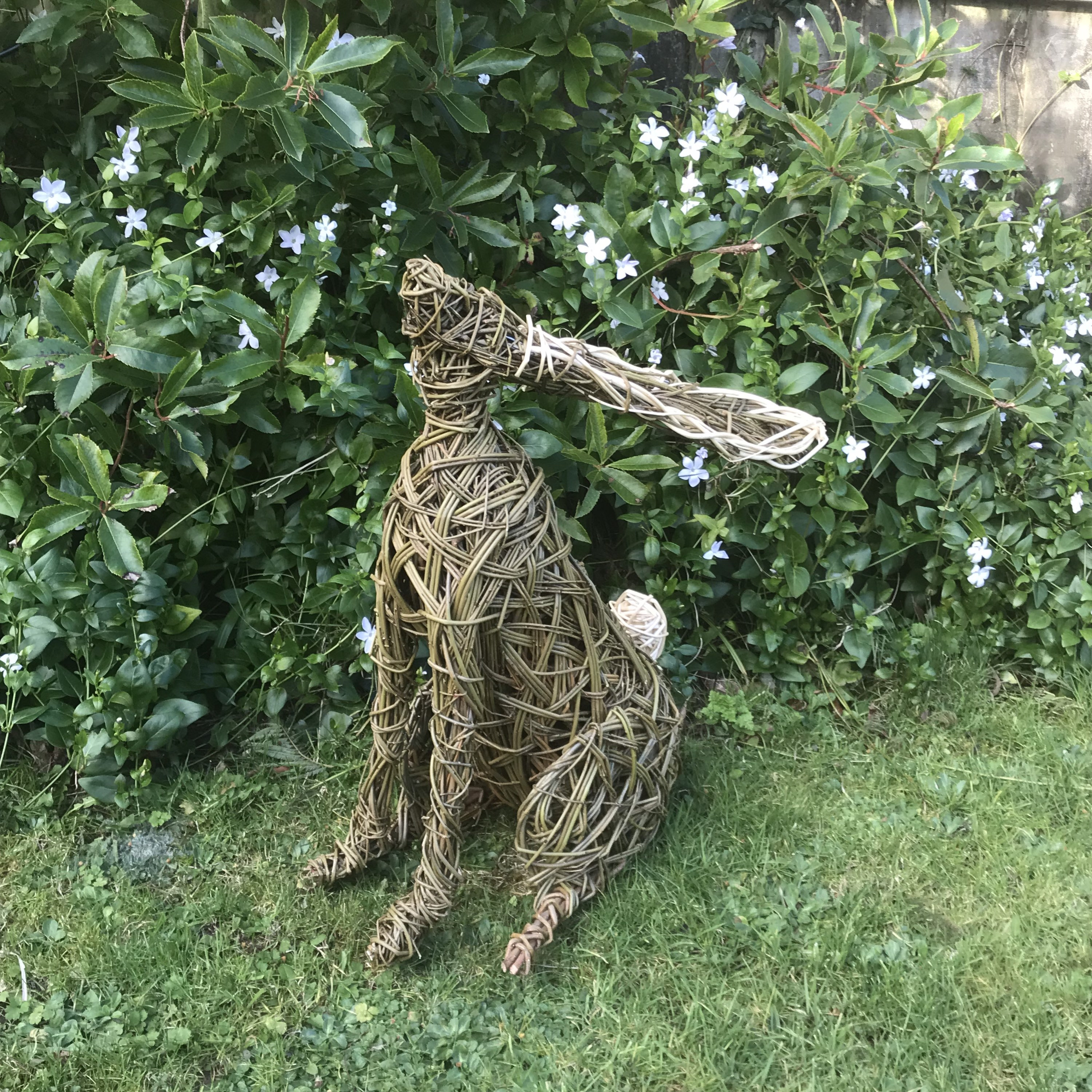 Moon Gazing Hare Willow Hare Sculpture Garden Animal - Etsy Moon Gazing Hare Willow Hare Sculpture Garden Animal - Etsy