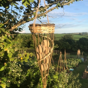 Willow Bird feeder, fat balls bird food, gardener gift, bird food. 9th anniversary, wicker gift, 9th anniversary,wild bird conservation, image 3