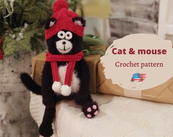 Crochet Cat pattern, Amigurumi Cat Pattern,  Amigurumi Stuffed Cat pattern,