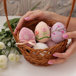 Crochet Easter eggs pattern Amigurumi eggs PDF pattern Easter decoration easter egg ornaments