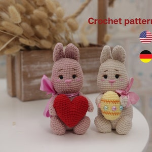 Crochet Easter bunny pattern Amigurumi Easter bunny pattern Easter egg  Easter toys  Pattern, PDF