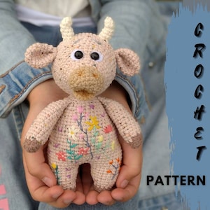 Crochet Pattern Bull, Amigurumi pattern cow, ox toy pattern, crochet tutorial pdf