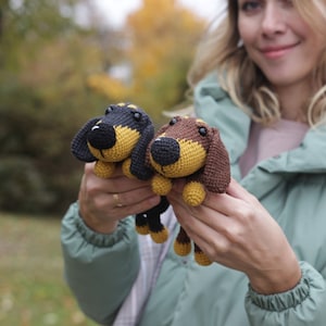 Miniature Dachshund dog, Chiweenie dog, Weenie dog, crochet dog for dog mom and dog lovers