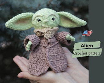 Alien baby Crochet pattern, Amigurumi monster tutorials, PDF crochet eng pattern