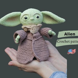 Halloween Crochet pattern, Amigurumi Alien monster tutorials, PDF crochet eng pattern