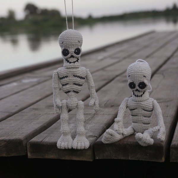 Patrón crochet Halloween Esqueleto, patrón esqueleto amigurumi, patrón muñeca Halloween, archivo pdf digital