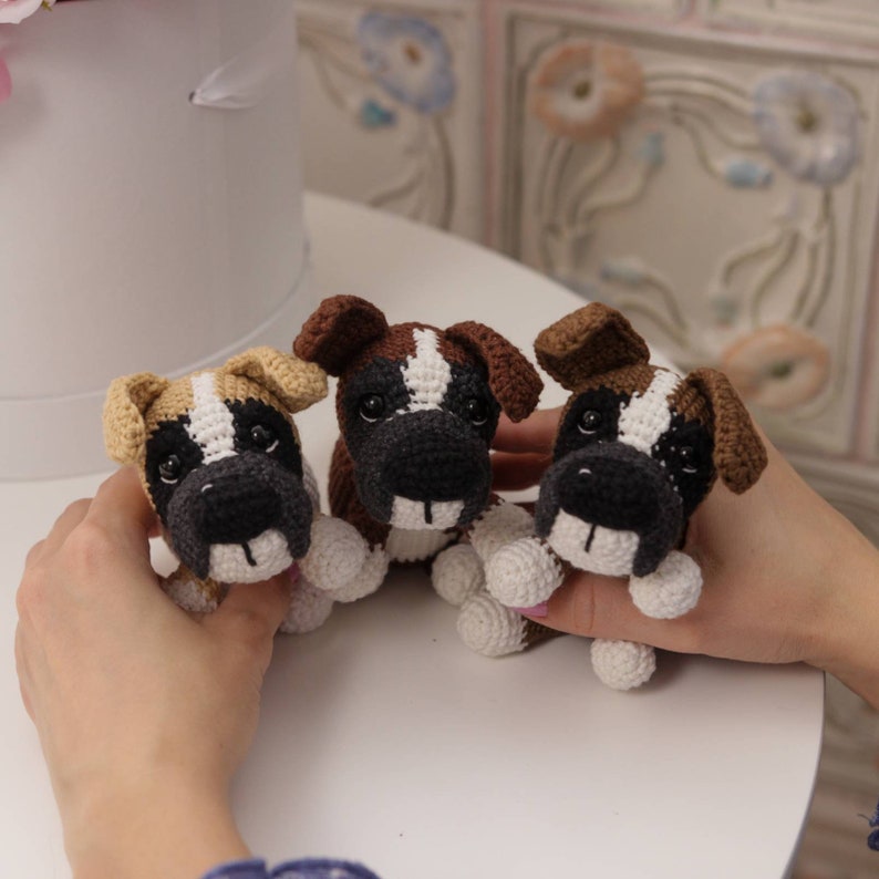 Crochet Boxer Dog Pattern Amigurumi Dog Pattern Boxer Etsy