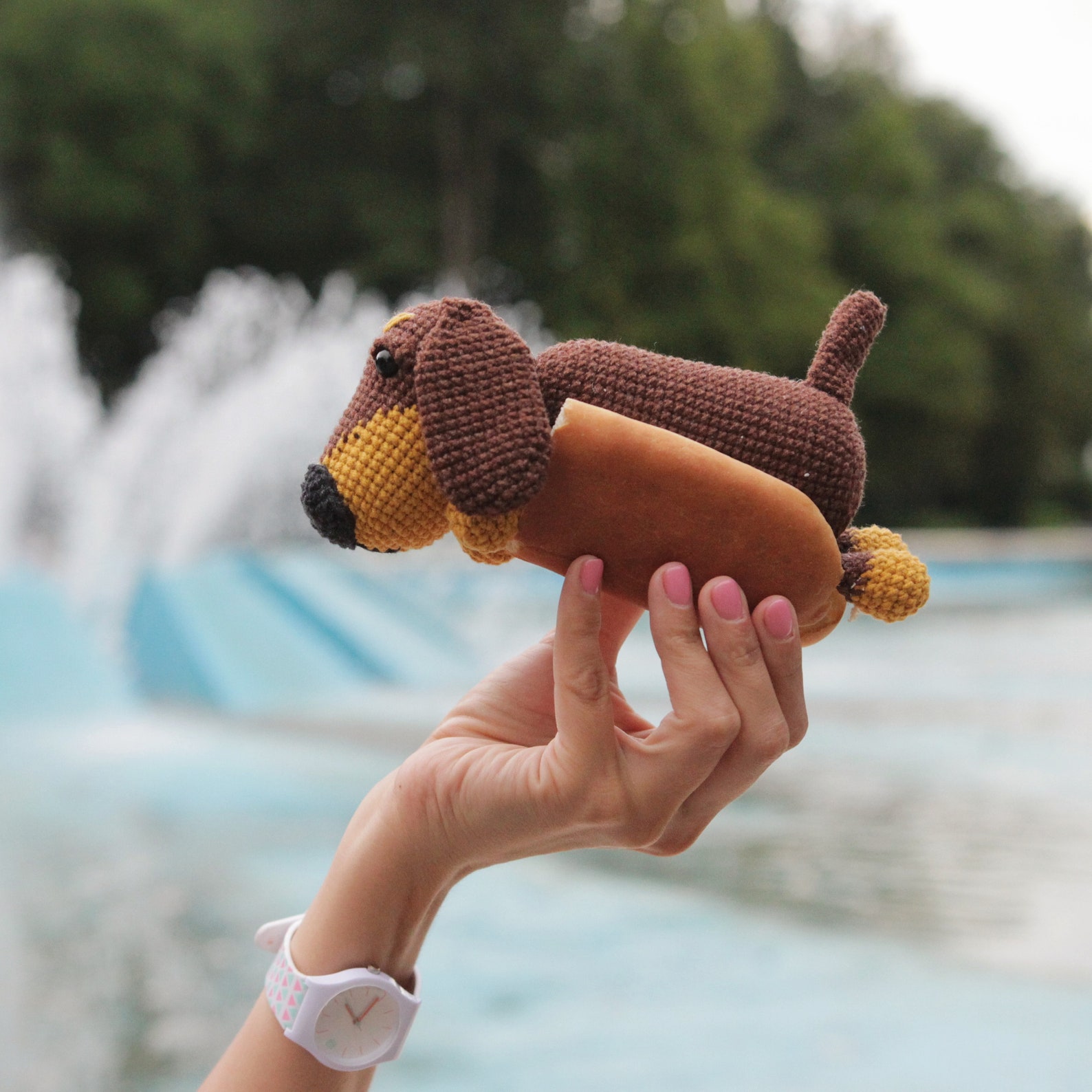 Crochet Dachshund Dog Pattern, Amigurumi Dog Pattern, Dachshund Crochet