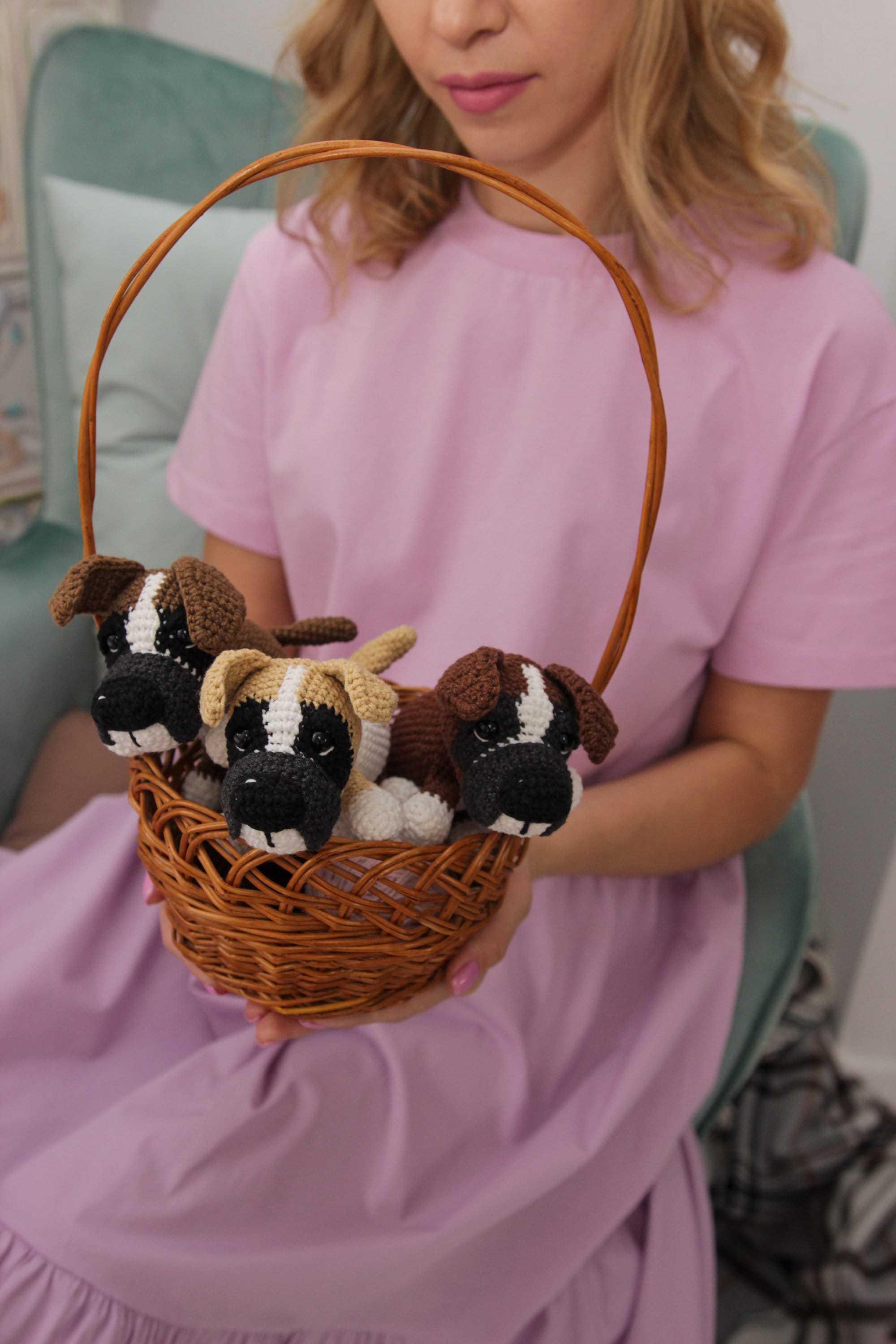 Crocheted Boxer Puppies Amigurumi Toys Stuffed Animals - Etsy