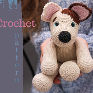 Crochet Dog PATTERN, Amigurumi Dog pattern, Crochet puppy Jack Russell Terrier, digital pdf pattern
