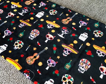 Plush Throw Blanket Day of The Dead Ver 4 Fleece Blanket Gift Ideas Minky Sherpa Plush Throw Blanket Day of The Dead Ver 4 Fleece Blanket Gift Ideas Minky Sherpa