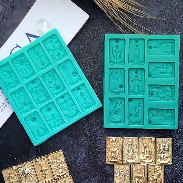 Tarot Card Silicone Mold, Tarot Card Pendant Jewelry Resin Mold, Fortune Mold, Ornament Mold, Chocolate Silicone Mold,