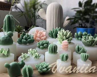 Succulent Mold, Succulent Plant Silicone Mold, 3D Succulent Candle Mold, Cactus Candle Mold, Succulent Mold Clay, Plaster Mold Crafts