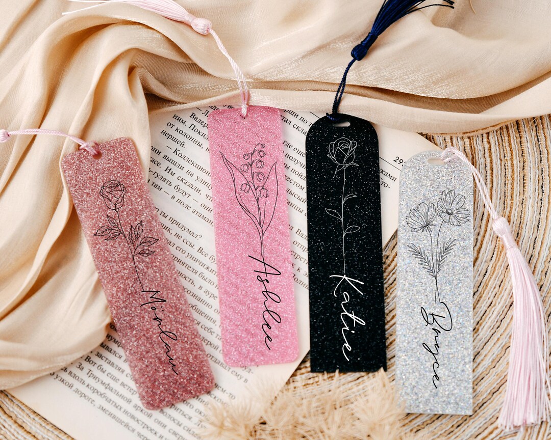 Personalized Acrylic Bookmarks, Name Bookmarks With Tassels, Stylish ...