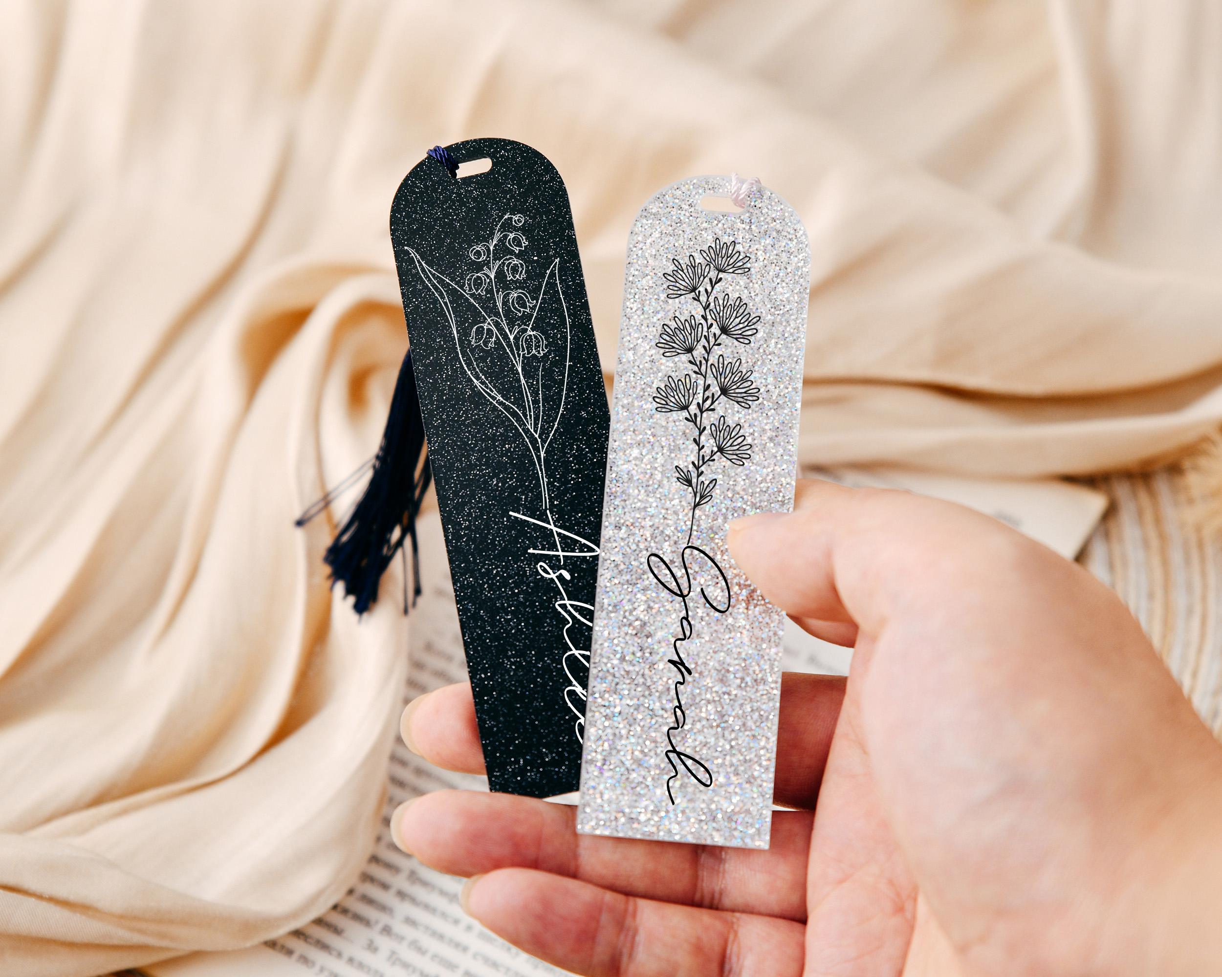 Personalized Acrylic Bookmarks, Name Bookmarks With Tassels, Stylish ...