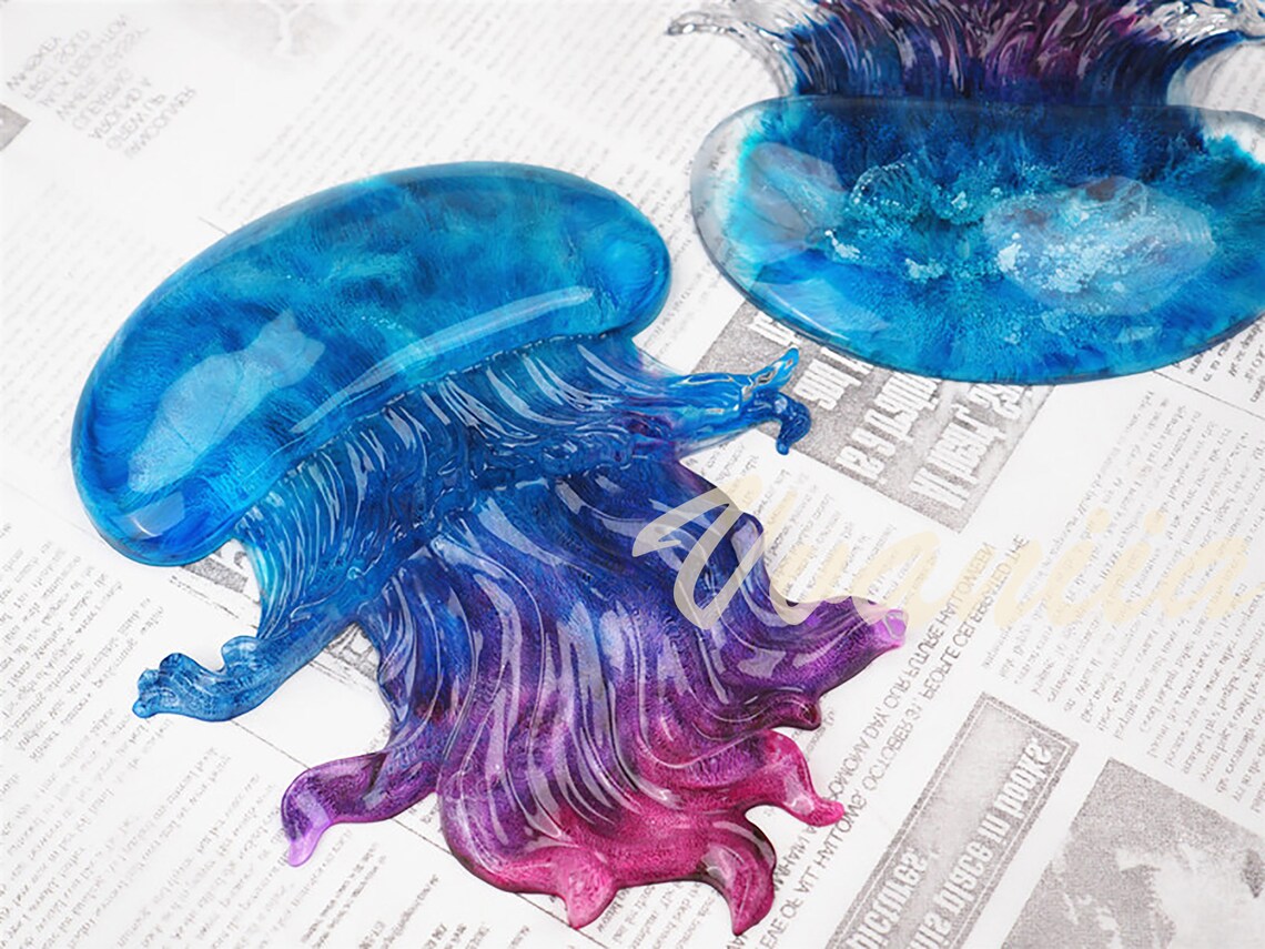 Large Jellyfish Resin Molds Jelly Fish Mold Ocean Creatures Etsy