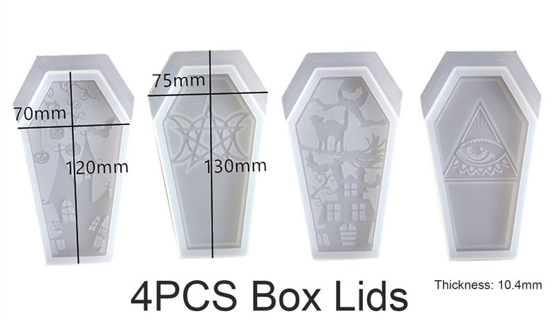 Epoxy Resin Art for Halloween Home Decoration Desk Decoration New Vampire Coffin Storage Box Resin Mold Jewelry Trinket Box Resin Mold