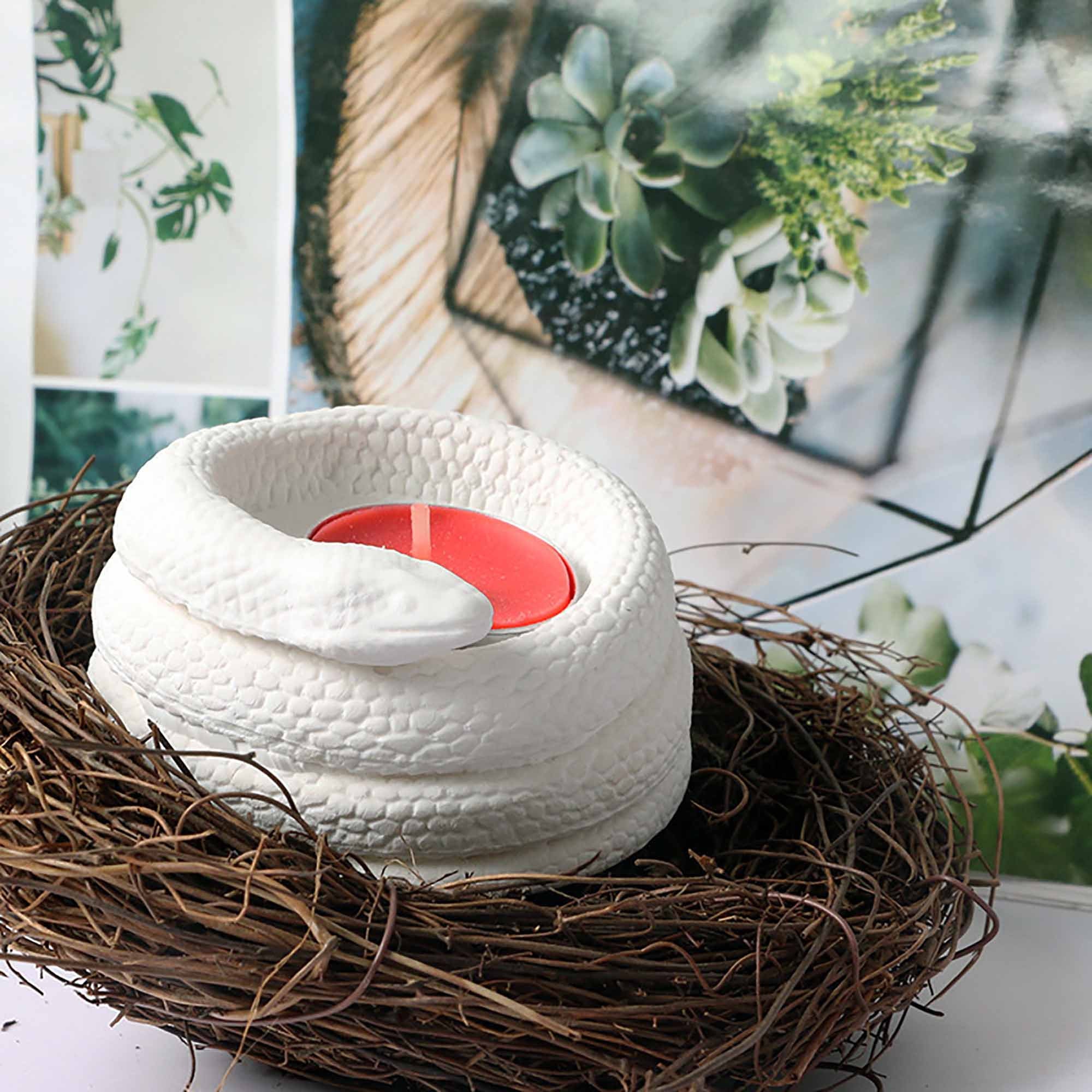 Coiled Snake Candle Holder Mold Silicone Mold for Concrete Etsy