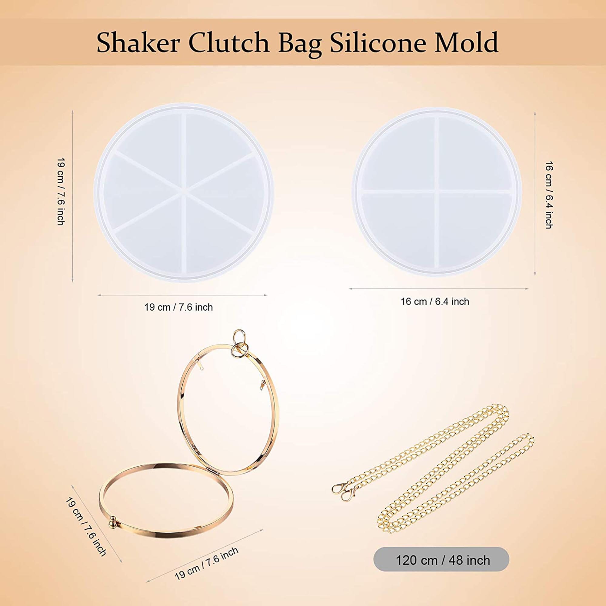 Round Shaker Clutch Bag Resin Mold Set Fancy Handbag Making Etsy