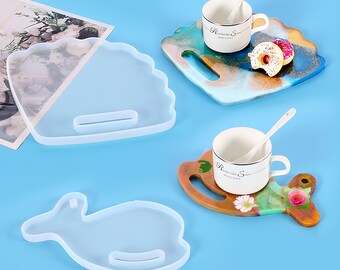 Coaster Resin Mold, Whale Shape Coaster Mold, Table Tray Mold, Silicone Mold for Coaster, Jewelry Tray Mold, home decoration desk docoration