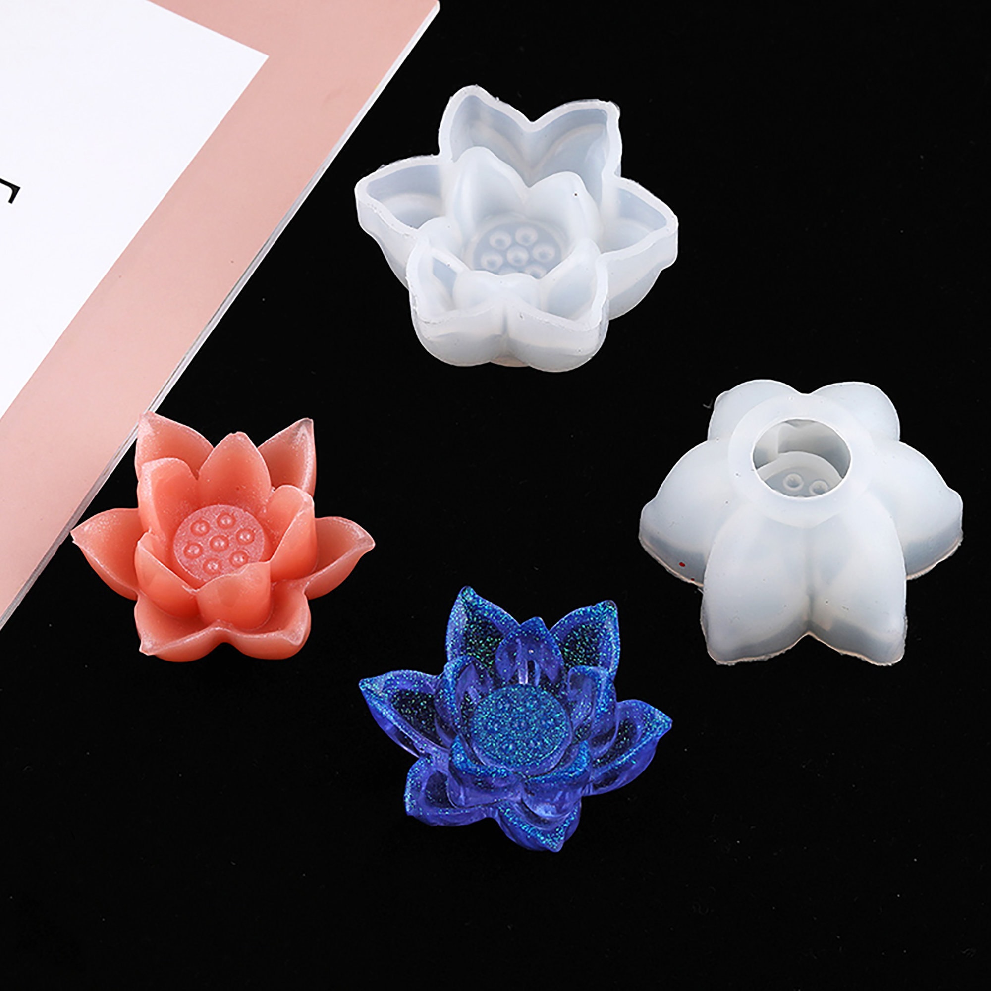 Lotus Resin Mold 3D Lotus Flower Resin Silicone Mold DIY Etsy